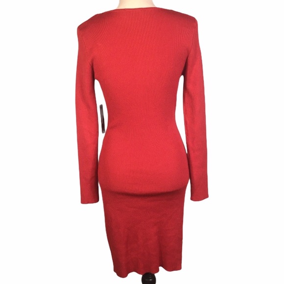 NWT Lulus Ribbed Long Sleeve Bodycon Dress Size L - Picture 11 of 16